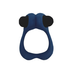 Cockring vibrant Nutty Alive bleu tempête silicone extensible stimulation double