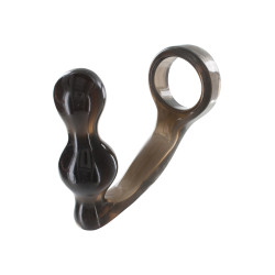 Stimulateur prostate cockring gris Toy Joy 11,5cm TPE extensible imperméable