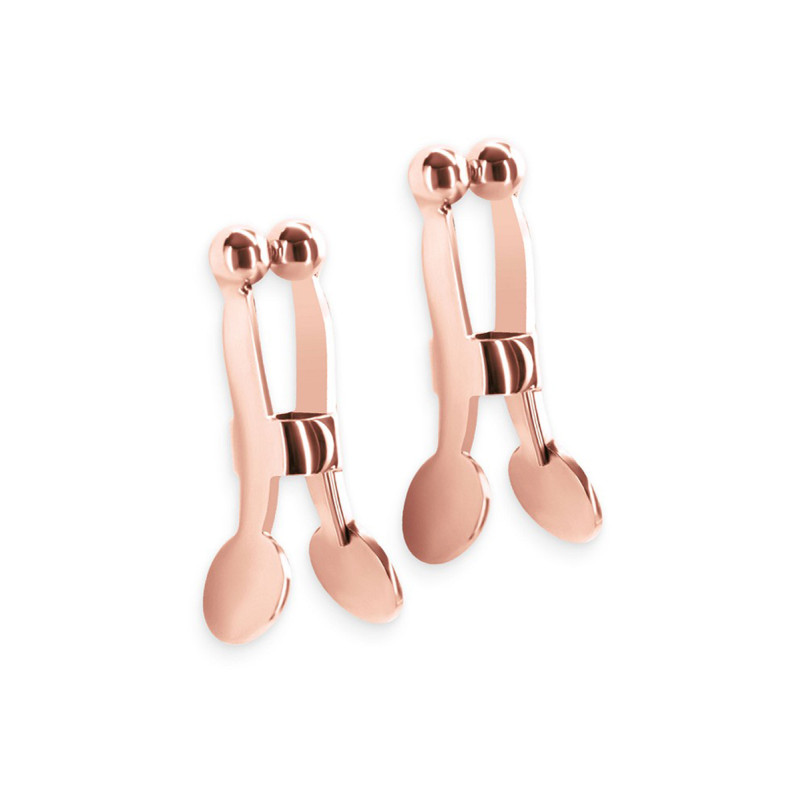 Pinces tétons Bound rose gold métal BDSM NS Novelties ajustable