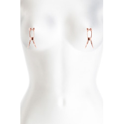 Pinces tétons Bound rose gold sans nickel stimulation progressive