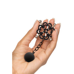 Pinces tétons lestées Calexotics poids 43g stimulation intense chaîne