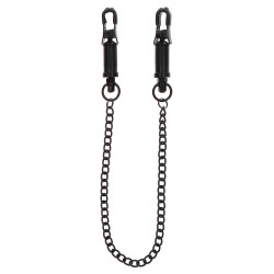 Pinces tétons Taboom Heavy Duty métal noir chaîne 32cm BDSM hard