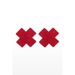 Caches mamelons Nipple X Covers rouge Taboom 8x8cm autocollants