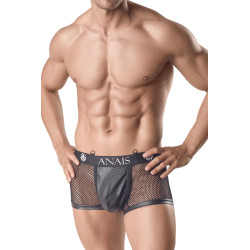 Boxer Ares Anaïs mesh noir wetlook anneaux métal sexy homme