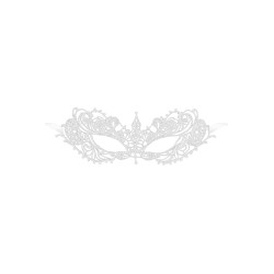 Loup Zenith blanc Maskarade dentelle guipure rubans satin
