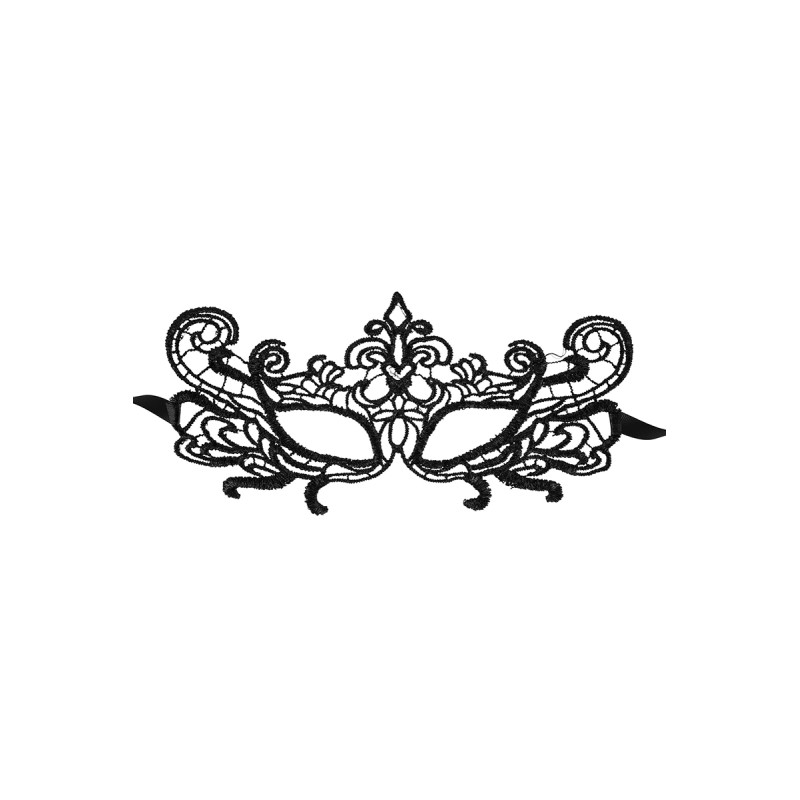 Loup noir broderie Voie Lactée rubans ajustables séduction