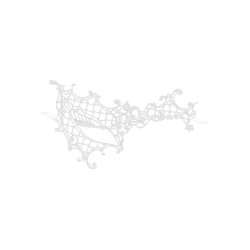 Loup Maskarade Croissant lune blanc séduction lunaire