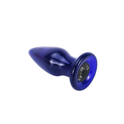 Plug verre bleu Shining température jeu stimulation luxueuse