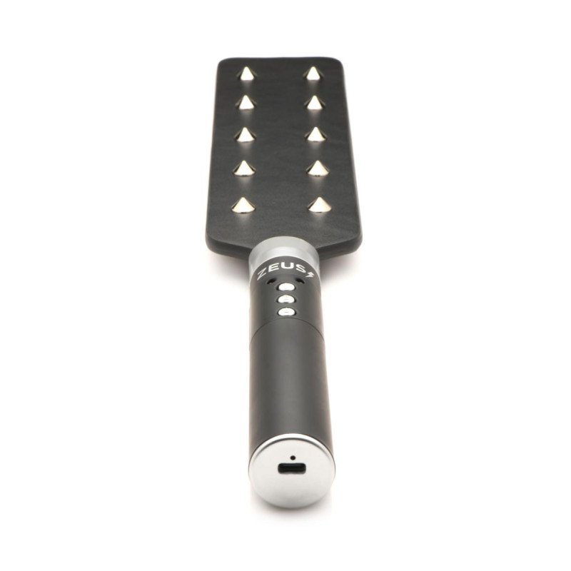 Paddle Spiked Zeus e-stim 10 pointes métal vegan USB
