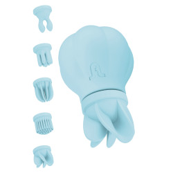 Stimulateur Caress bleu Adrien Lastic 5 têtes silicone