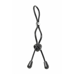 Cockring double boucle réglable pénis testicules endurance