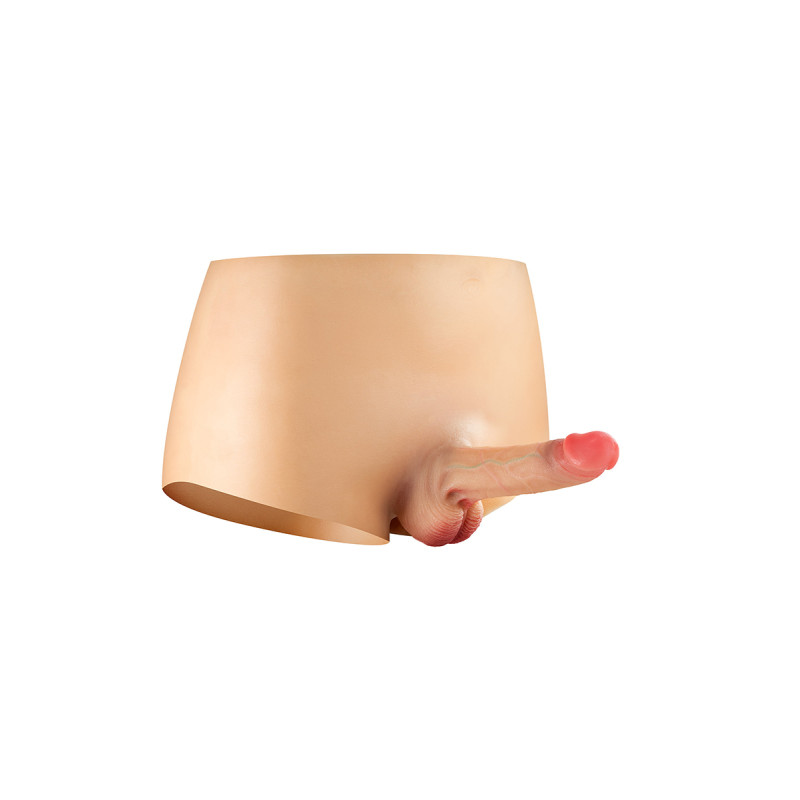 Culotte gode réaliste creux silicone 14cm veines
