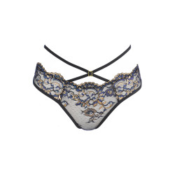 String dentelle Axami noir V10368 gousset coton confort