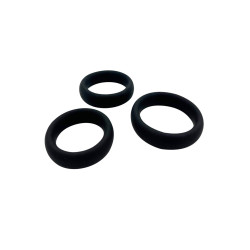 Kit 3 cockrings Sensual Pleasure Rings Alive silicone noir