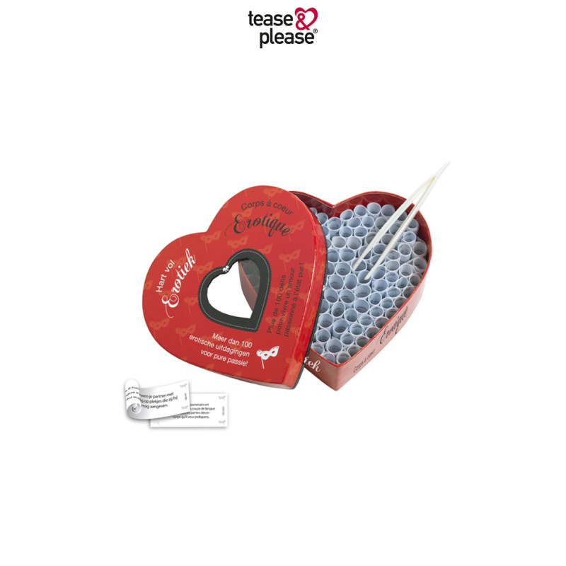 Jeu Corps à Coeur Erotique boîte coeur 100 défis