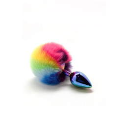Plug métal Filippi Rainbow S pour plaisir anal débutant multicolore