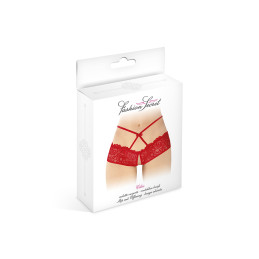 Culotte ouverte rouge Celia extensible taille unique séduction totale