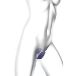 Double stimulateur Wonderlover violet rechargeable IPX7 cou 180° adaptable