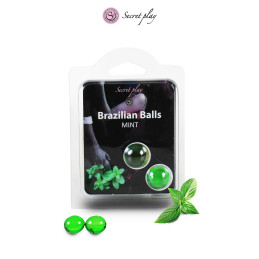 2 Brazilian balls menthe avec arôme menthol massages sensuels