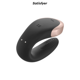 Stimulateur Double Love noir Satisfyer avec app télécommande 10 modes