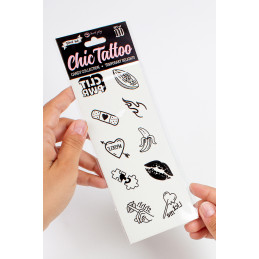 10 tatouages temporaires Candy Collection Secret Play festivals coquins