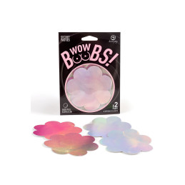 Cache tétons fleur Wow Boobs Secret Play argent roses adhésifs
