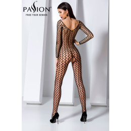 Combinaison BS068 Noir boostant transparence provocante