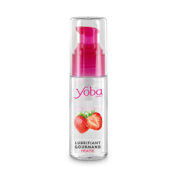 Lubrifiant parfumé fraise Yoba 50 ml pour jeux buccaux fruités