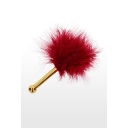 Plumeau à chatouilles Taboom Bondage plumes rouges acier doré