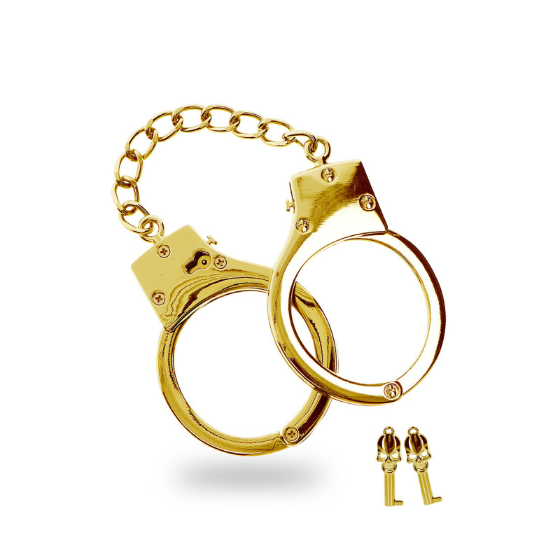 Menottes BDSM plaquées or Taboom réglables nickel-free