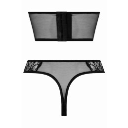 Ensemble bustier string Tiara corset réglable maille fine