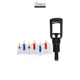Coffret 6 ventouses Cupping Set silicone différentes tailles