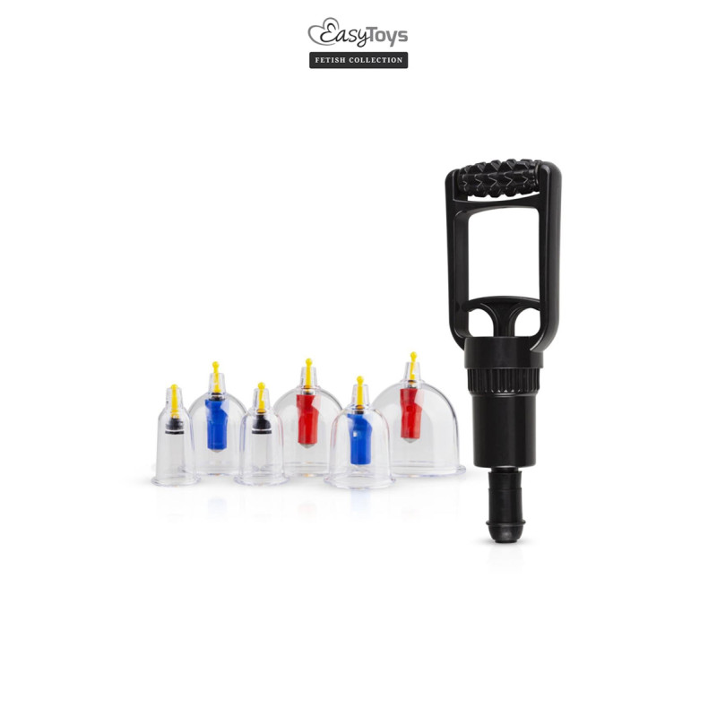 Coffret 6 ventouses Cupping Set silicone différentes tailles