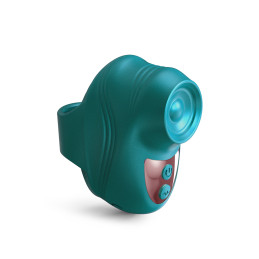 Stimulateur clitoridien Kisscool vert anneau silicone index