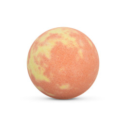 Bombe de bain pêche effervescente parfum fruité juteux