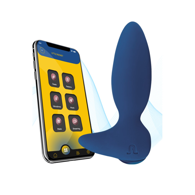 Plug vibrant Little Rocket II connecté pour stimulation prostatique intense et contrôlée