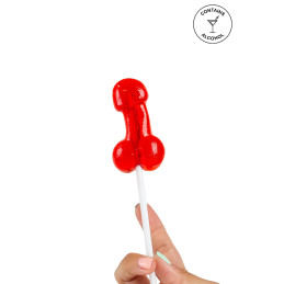 Sucette pénis daiquiri fraise avec alcool pour EVJF et animations coquines