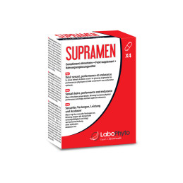 Supramen 4 gélules Aphrodisiaque renforçant vigueur avec vitamines C et B