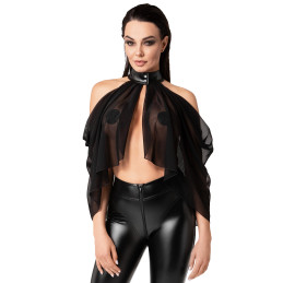 Bolero Opium F349 tulle noir transparent au style raffiné et sensuel