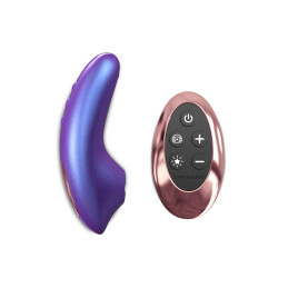Masseur clitoridien Dreamer Iridescent Night violet nacré au design galet plat