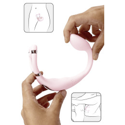Double stimulateur connecté Venus courbé point G clitoris silicone médical doux