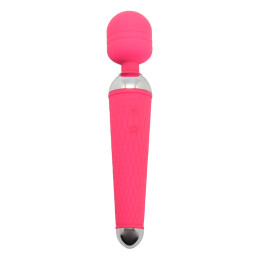 Vibromasseur Wand Pichile Wooomy rose silicone doux tête large 20 cm stimulation