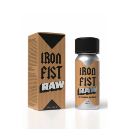Poppers Iron Fist RAW 24ml nitrite amyle végétal montée progressive intense