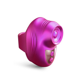 Stimulateur clitoridien Kisscool fuchsia se fixe au doigt facilement