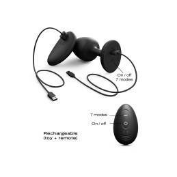 Plug anal vibrant télécommandé Geisha Infinite L bille rotative unique