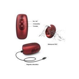Masturbateur Sub One Velvet Red silicone souple étanche IPX7