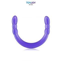 double dong toyjoy deux extrémités incurvées nervurées