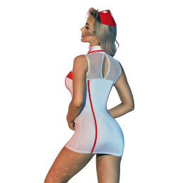 Costume infirmière sexy 4 pièces tenue médicale robe courte accessoire nurse