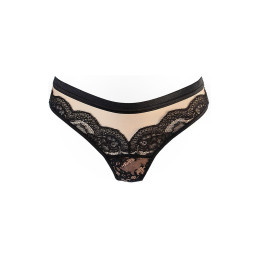String tulle et dentelle noir V10718 string raffiné dentelle ajourée féminine