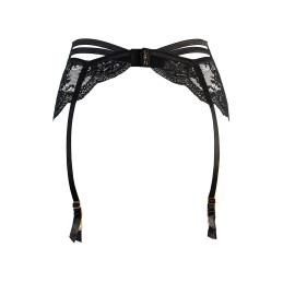 Porte jarretelles tulle et dentelle noir V10712 porte-jarretelles noir chic glamour